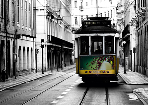 Лиссабонский трамвай. Почтовая открытка