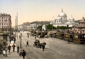 Знаменская площадь. Санкт-Петербург. 1890-е. Почтовая открытка
