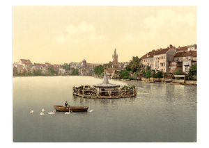 Озеро на южной стороне. Кёнигсберг, Германия (ныне Калининград, Россия), 1890-е. Почтовая открытка