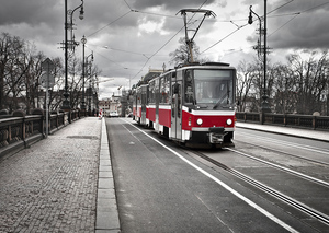 Пражский трамвай. Почтовая открытка
