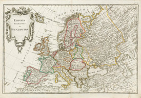 Европа. Новый атласъ, 1793. Почтовая открытка