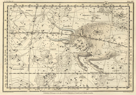 Звёздный атлас, Орион. 1820. Почтовая открытка