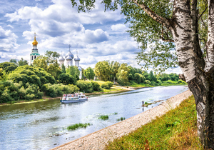 Вологодский кремль и река Вологда. Почтовая открытка