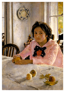 Девочка с персиками (1887). Валентин Серов. Почтовая открытка
