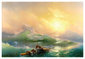 Девятый вал (1850). Иван Айвазовский. Почтовая открытка