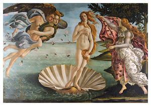 Рождение Венеры (1482—1486). Сандро Боттичелли. Почтовая открытка