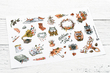 Осенняя пора, 26 декоративных наклеек с глянцевой ламинацией