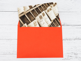 Красный конверт под открытку, 5 шт. Формат С6, 162 х 114 мм