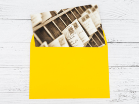 Желтый конверт под открытку, 5 шт. Формат С6, 162 х 114 мм