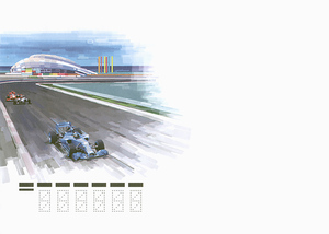Формула-1. Гран-при России, немаркированный конверт. Формат С6, 162 х 114 мм