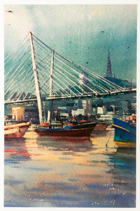 Золотой мост. Владивосток. Почтовая открытка