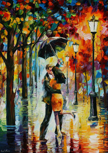 DANCE UNDER THE RAIN / Танец под дождем. Почтовая открытка