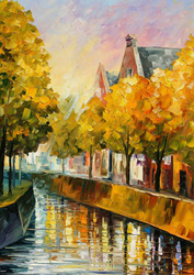 FALL IN AMSTERDAM / Осень в Амстердаме. Почтовая открытка