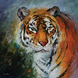 LONLY TIGER / Одинокий тигр. Почтовая открытка