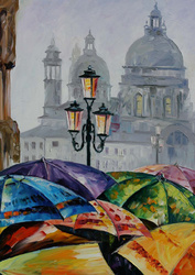 RAINY DAY IN VENICE / Дождливый день в Венеции. Почтовая открытка