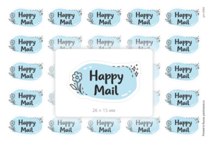 Happy Mail. 25 наклеек для посткроссинга