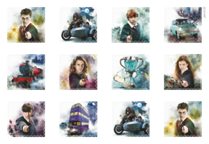 Гарри Поттер. 12 декоративных марок