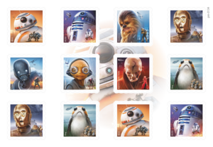 Звездные Войны. 12 декоративных марок