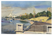 Акварельная Москва (набор из 16 почтовых открыток)