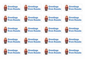 Greetings from Russia, 20 наклеек для посткроссинга