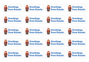 Greetings from Russia, 20 наклеек для посткроссинга