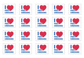 I Love Postcrossing, 20 наклеек для посткроссинга