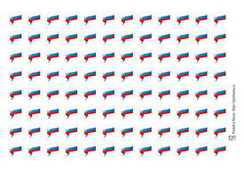 Флаги России в форме указателей, 96 наклеек для посткроссинга