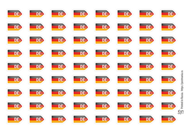 DE (Germany flag), 72 наклеек для посткроссинга