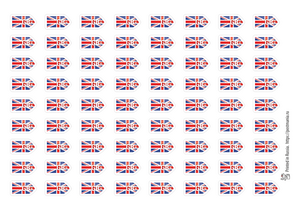 GB (Great Britain flag) , 72 наклеек для посткроссинга