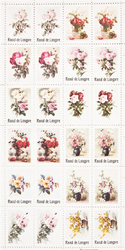 Цветы, 24 декоративные марки