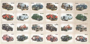 Ретро автомобили, 24 декоративные марки